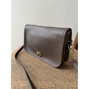 Vintage Coach Penny Pocket 9755 In Taupe  Leather